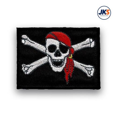 10 x Jolly Roger Pirate Flag Iron on Patch