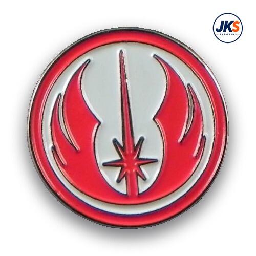 Star Wars Jedi Order Logo (Red + White) Pin Badge