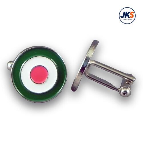 10 Pairs x RAF Roundel in Italian colours Cufflinks