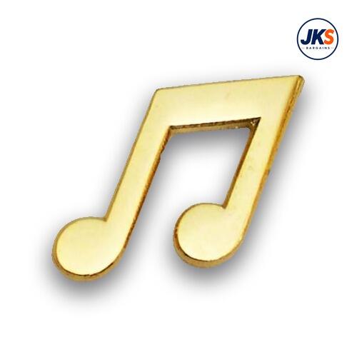 Gold Plated Musical Notes Pin Badge