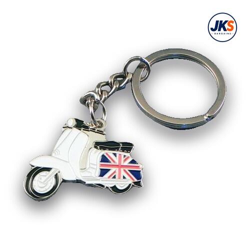 10 x Union Jack Scooter Keyrings