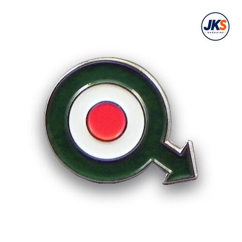 Roundel Arrow in Italian colours Pin Badge