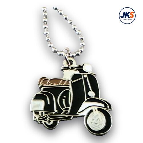 10 x Black Scooter (Style 2) Pendant - Chains