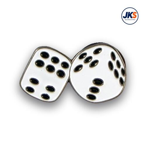 10 x White Dice Fridge Magnets