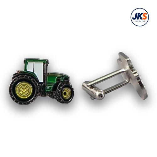 Green Tractor Cufflinks