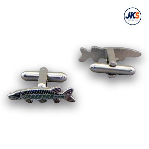 10 Pairs x Pike Fish Cufflinks