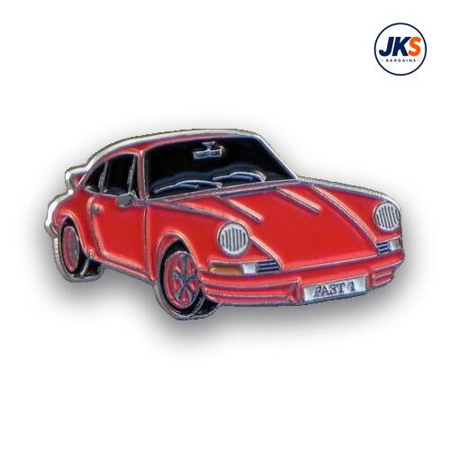 911 Style Car Red Pin Badge