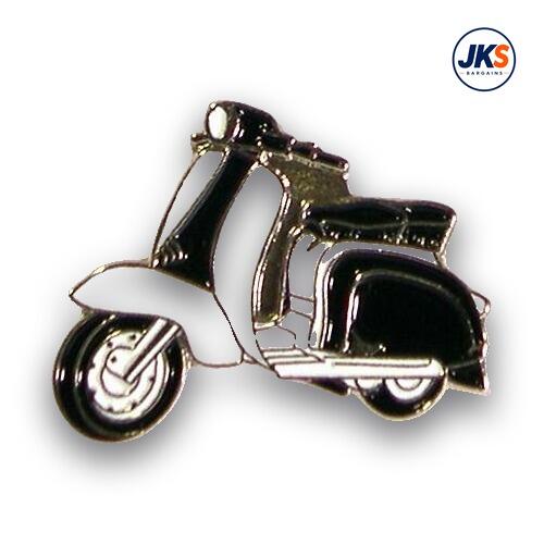 20 x Black & White Scooter Pin Badges