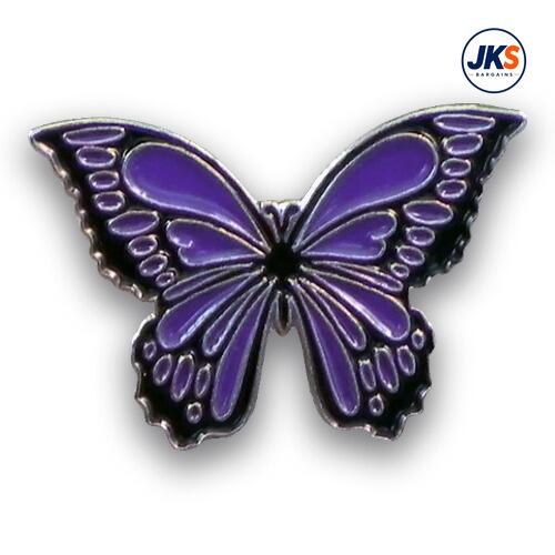 Purple Butterfly (style 2) Pin Badge