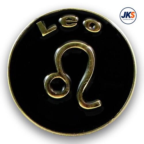 Leo Pin Badge (Gold Coloured Metal)