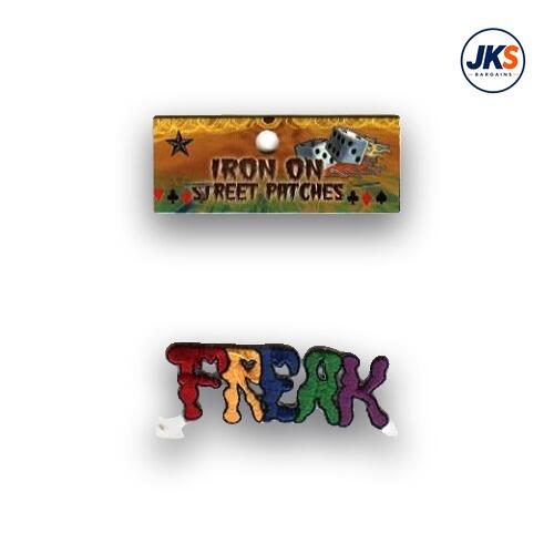 Multi Coloured Freak Iron on Patch