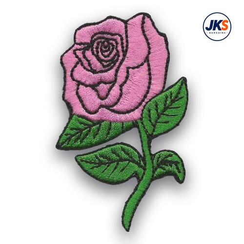 Pink Rose Iron on Patch