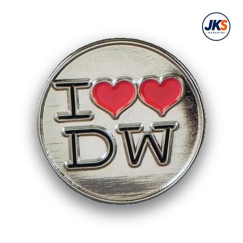 I Love D W Pin Badge