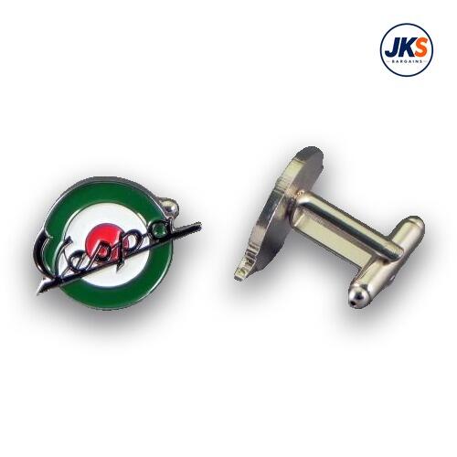 10 Pairs x Vespa Roundel in Italian Colours Cufflinks