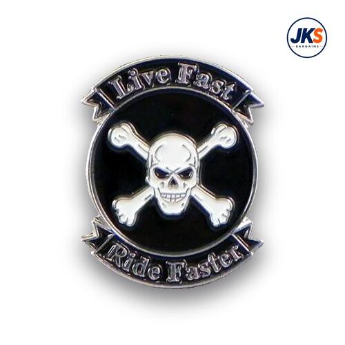 Live Fast Ride Faster Pin Badge