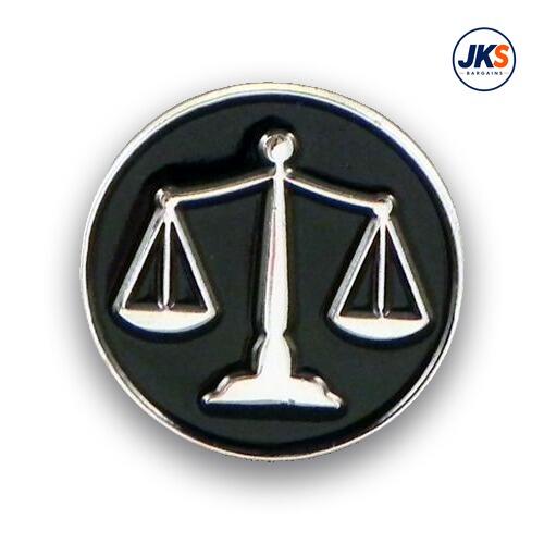 Scales of Justice Pin Badge