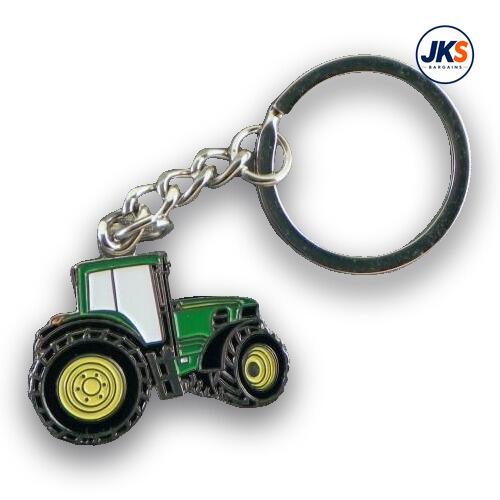10 x Green Tractor Keyrings