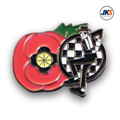 Ska Man and Poppy Pin Badge