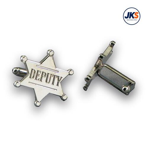 10 Pairs x Wild West Style Deputy badge Cufflinks