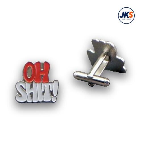 Oh Shit - Red Cufflinks