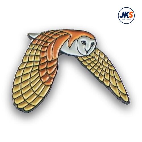 Flying Barn Owl Pin Badge