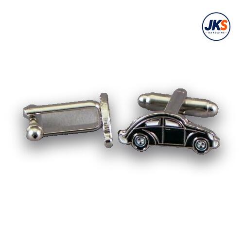 Beetle style car Black Cufflinks