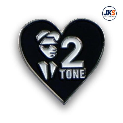 Love 2 Tone Pin Badge