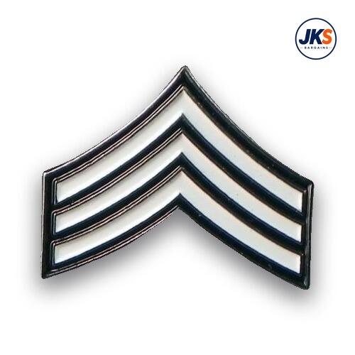 Sergeant Stripes Pin Badge