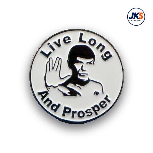 20 x Live Long And Prosper Pin Badges