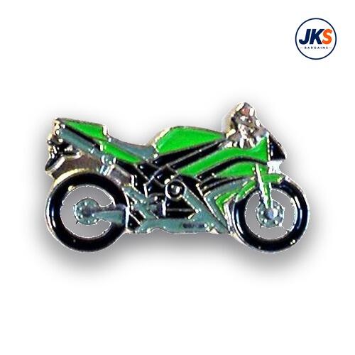 20 x Green Sports Motorbike Pin Badges