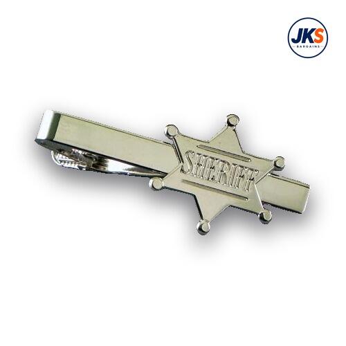10 x Wild West Style Sheriff Badge Tie Clips