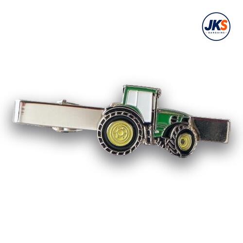 10 x Green Tractor Tie Clips