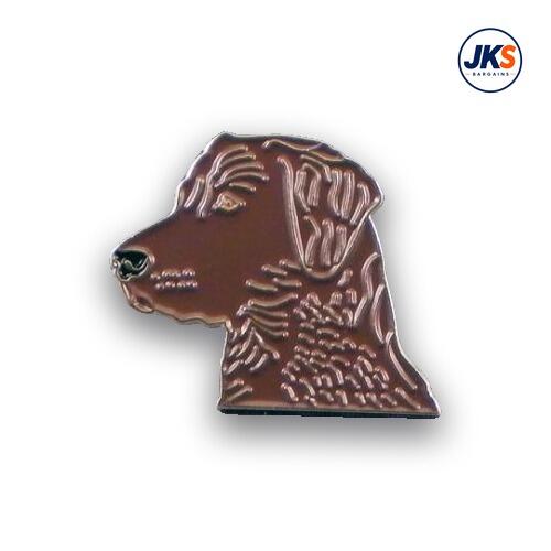 20 x Chocolate Labrador Pin Badges