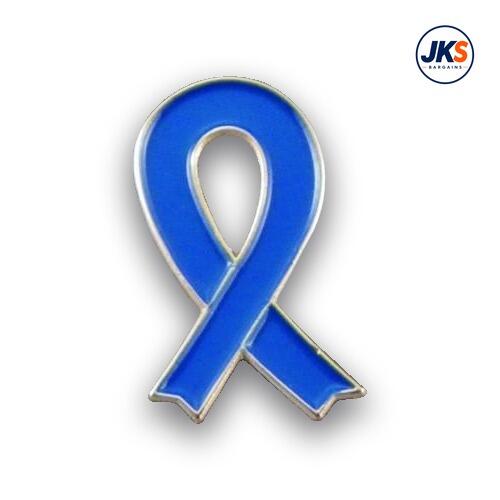 20 x Blue Ribbon Pin Badges