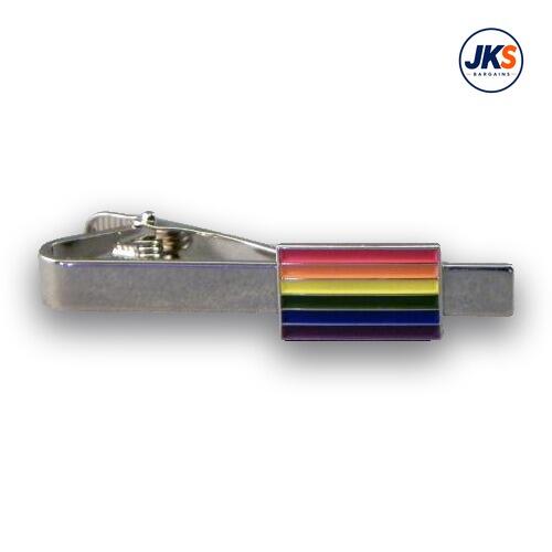10 x LGBT Flag Tie Clips
