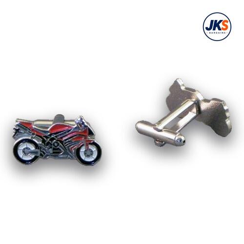 10 Pairs x Red Sports Motorbike Cufflinks