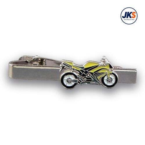 Yellow Sports Bike Tie Clip