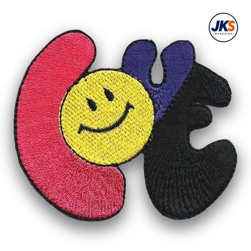 Love with Smile Iron on Patch