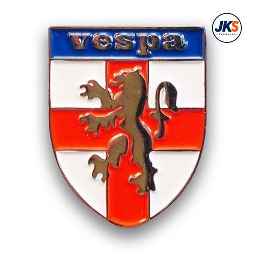Vespa England Shield Pin Badge