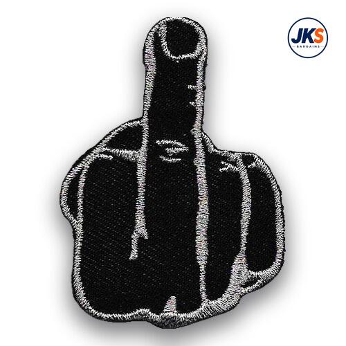 Finger Black Iron on Patch