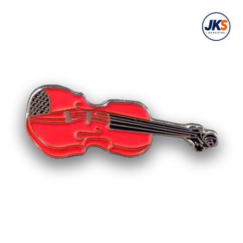 Red Violin Pin Badge