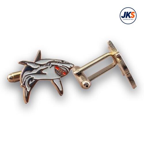 10 Pairs x Great White Shark Cufflinks