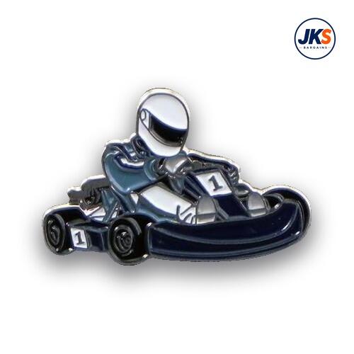 Go kart Racer Pin Badge