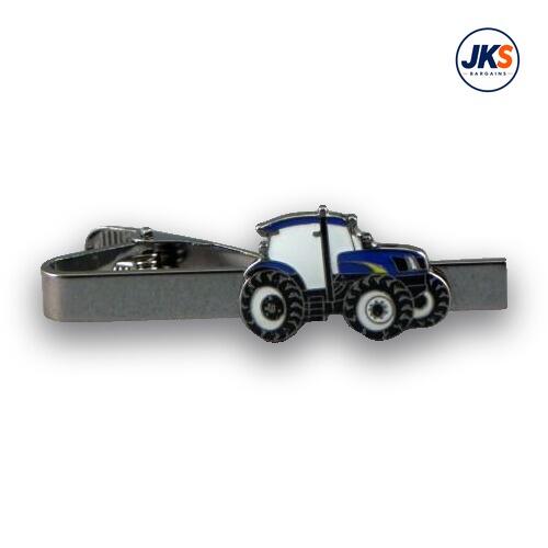 10 x Blue Tractor Tie Clips