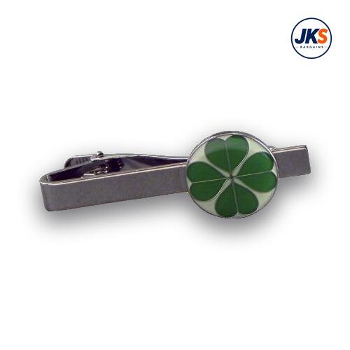 10 x Four Leaf Clover Tie Clips