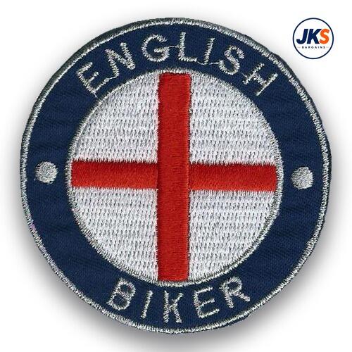English Biker Iron on Patch