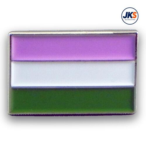 20 x Gender Queer Flag Pin Badges