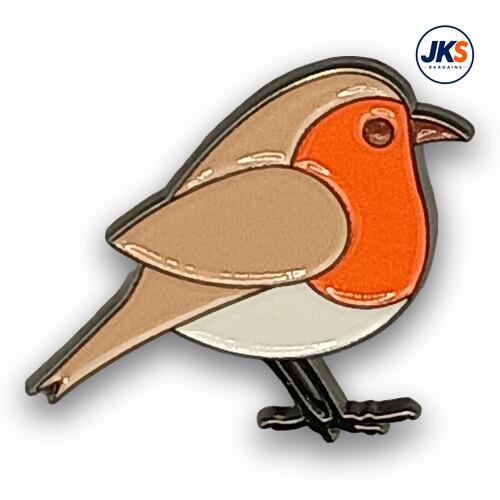 20 x Standing Robin Pin Badges