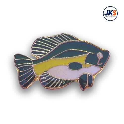 Green And Yellow Fish Pin Badge