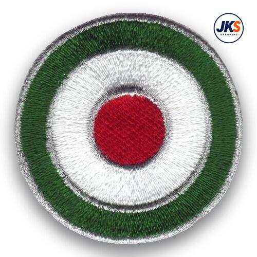 10 x RAF - MOD Roundel In Itailan Colours Iron on Patch